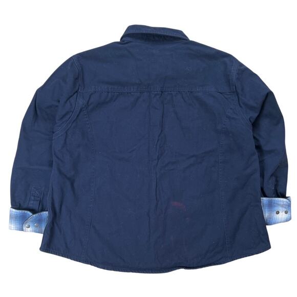 Carhartt Women's 2XL Canvas Flannel Shirt Work Wear Lined Snap - Picture 2 of 9